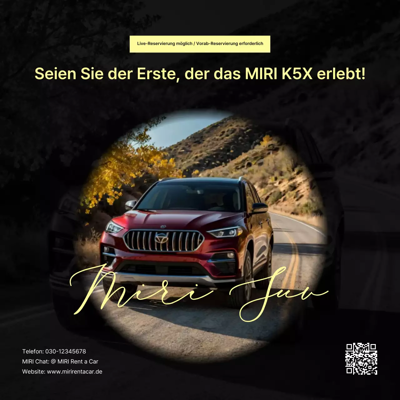 Werbung für ein weißes modernes Auto