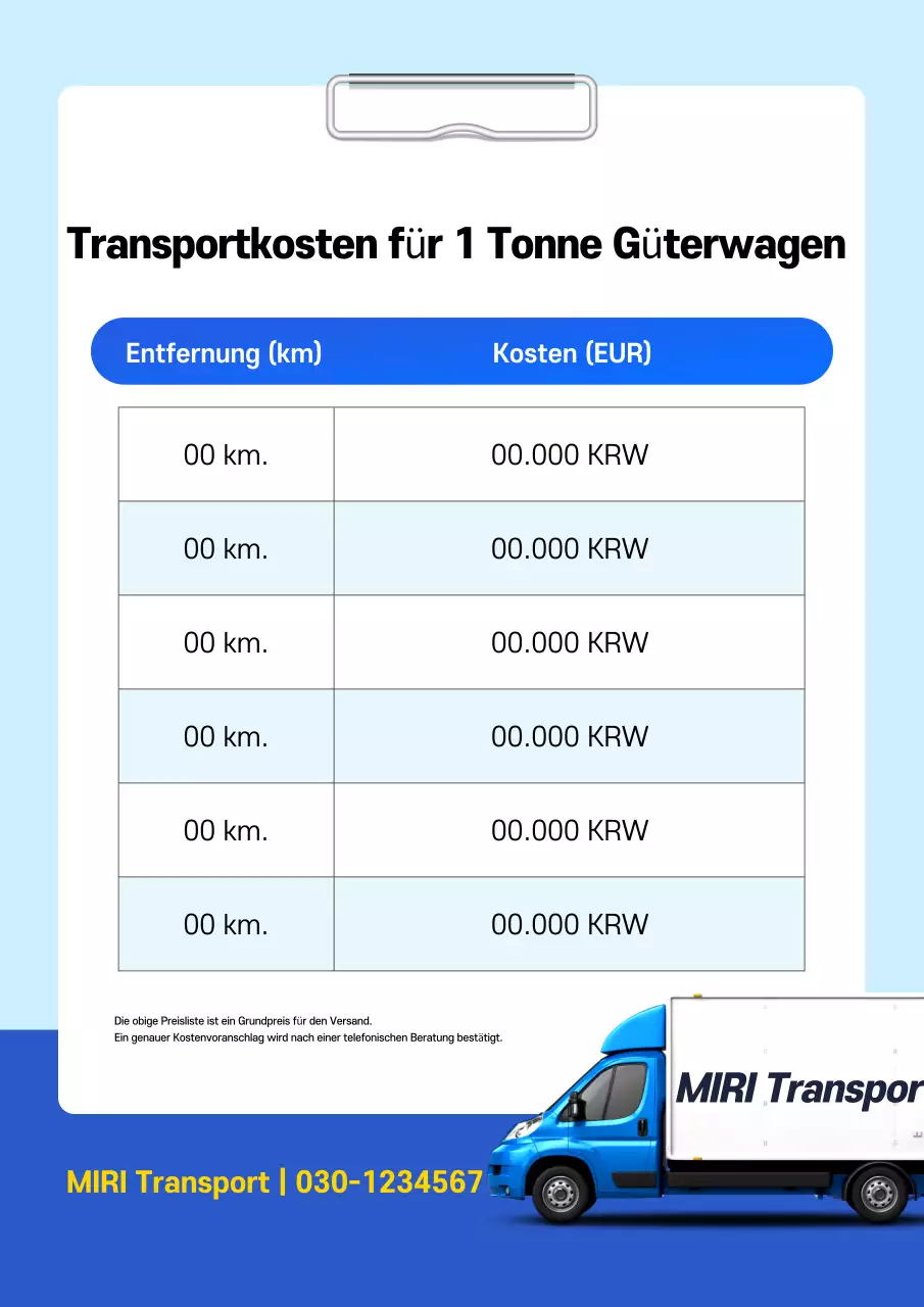 Clean Blue Versandkostenleitfaden
