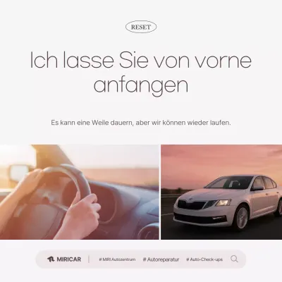 Beige moderne emotionale Autowerbung