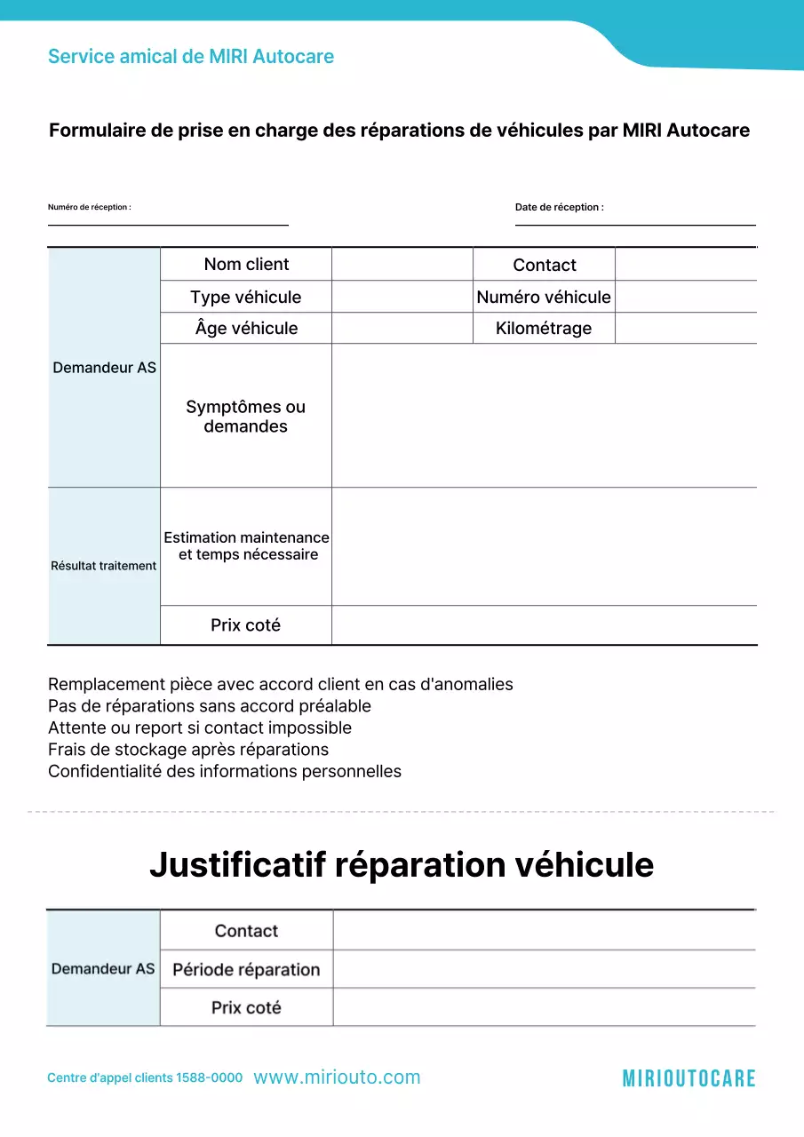 Guide de réparation de véhicule propre Sky Blue