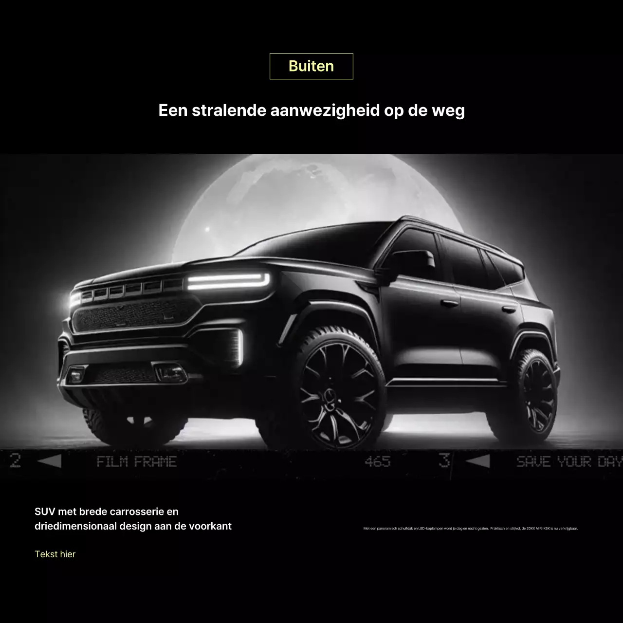 Witte moderne auto promotie
