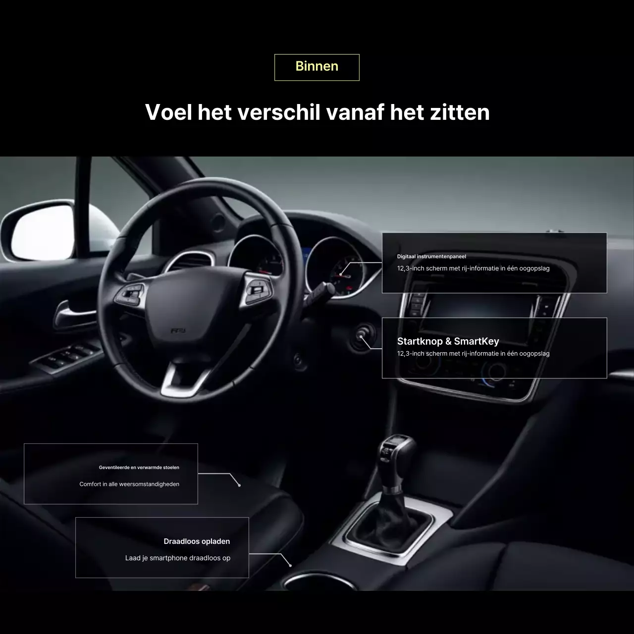Witte moderne auto promotie