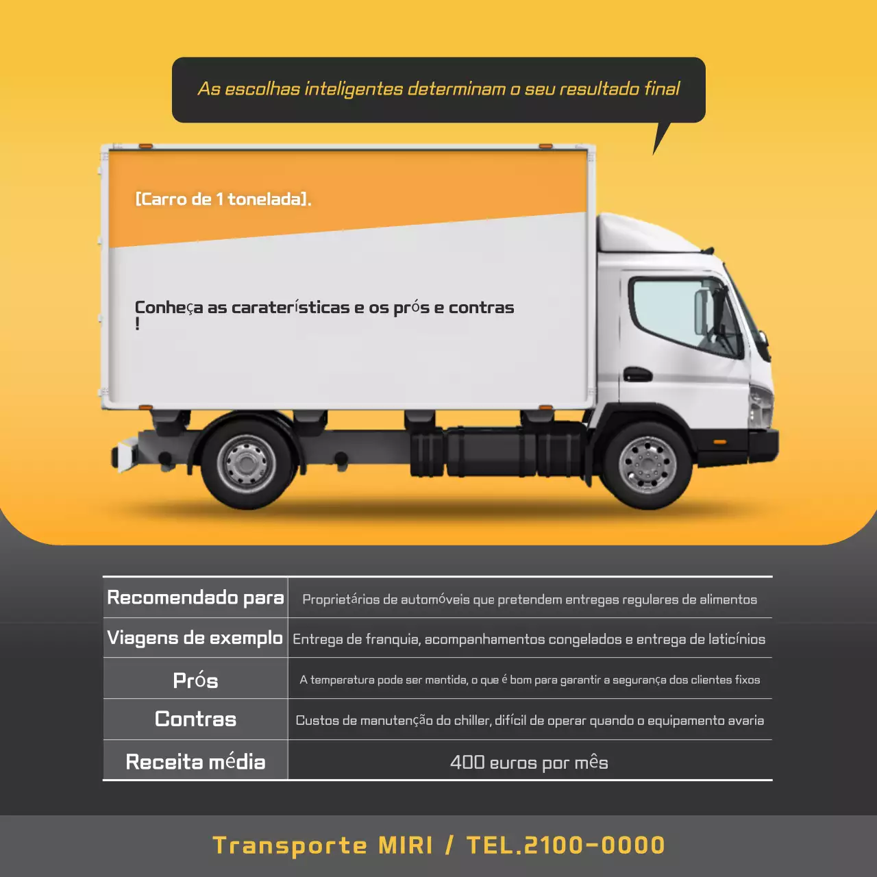 Anúncio de Transporte Moderno Laranja