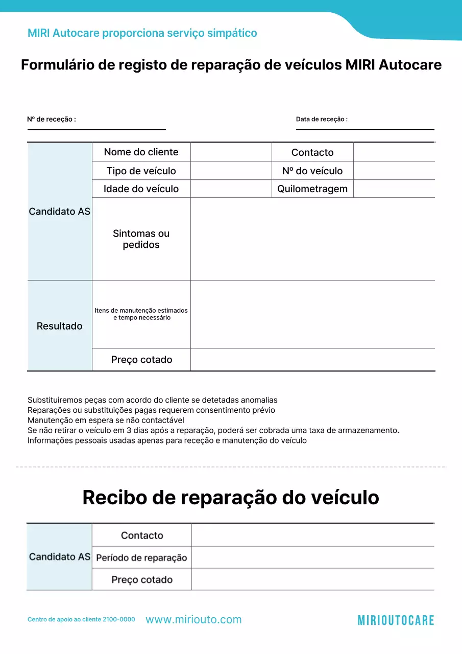 Guia de reparo de veículos limpos Sky Blue