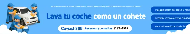 Anuncio del servicio de lavado de autos Blue Simple