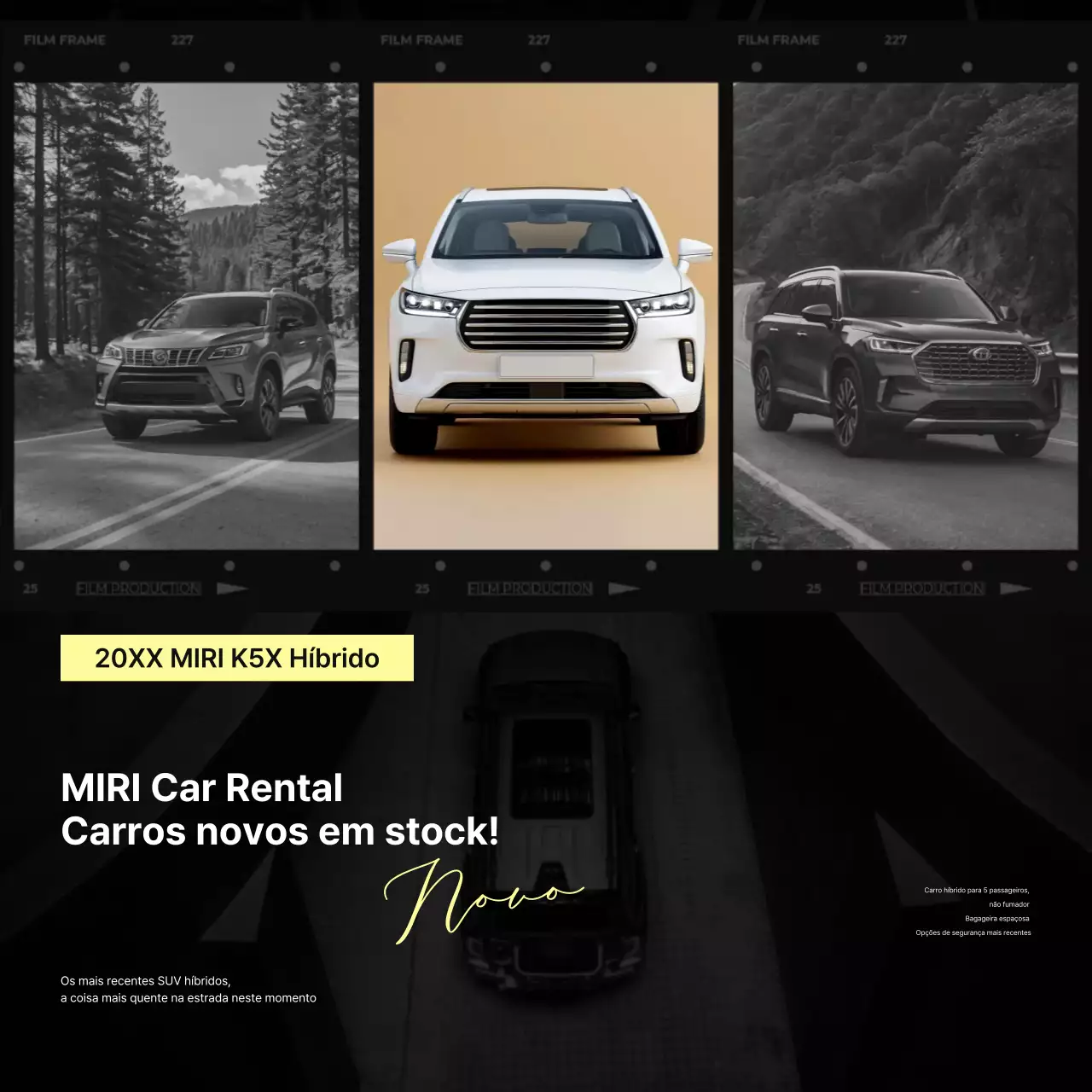 Promoção de carro branco moderno