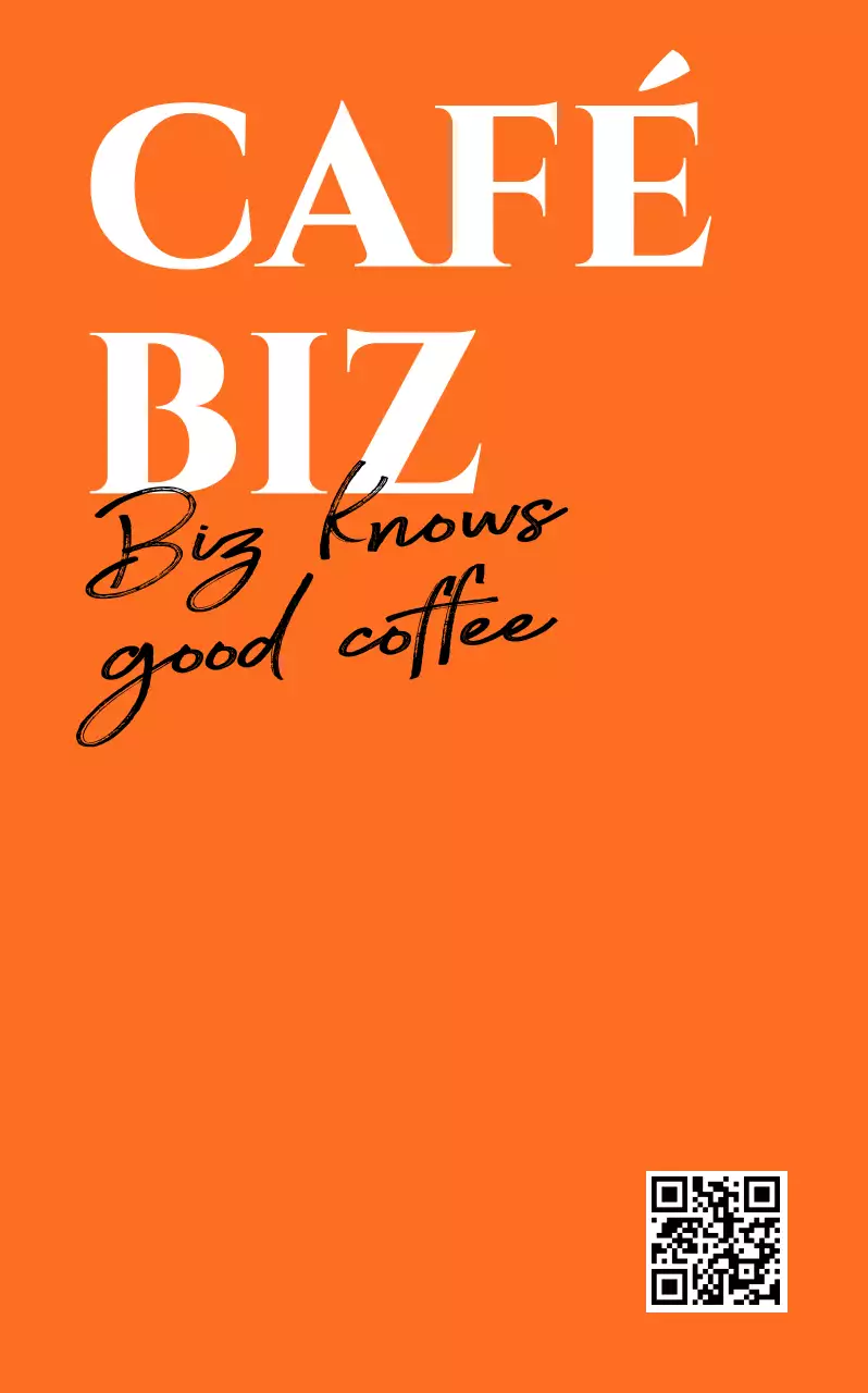 주황 모던 카페 광고