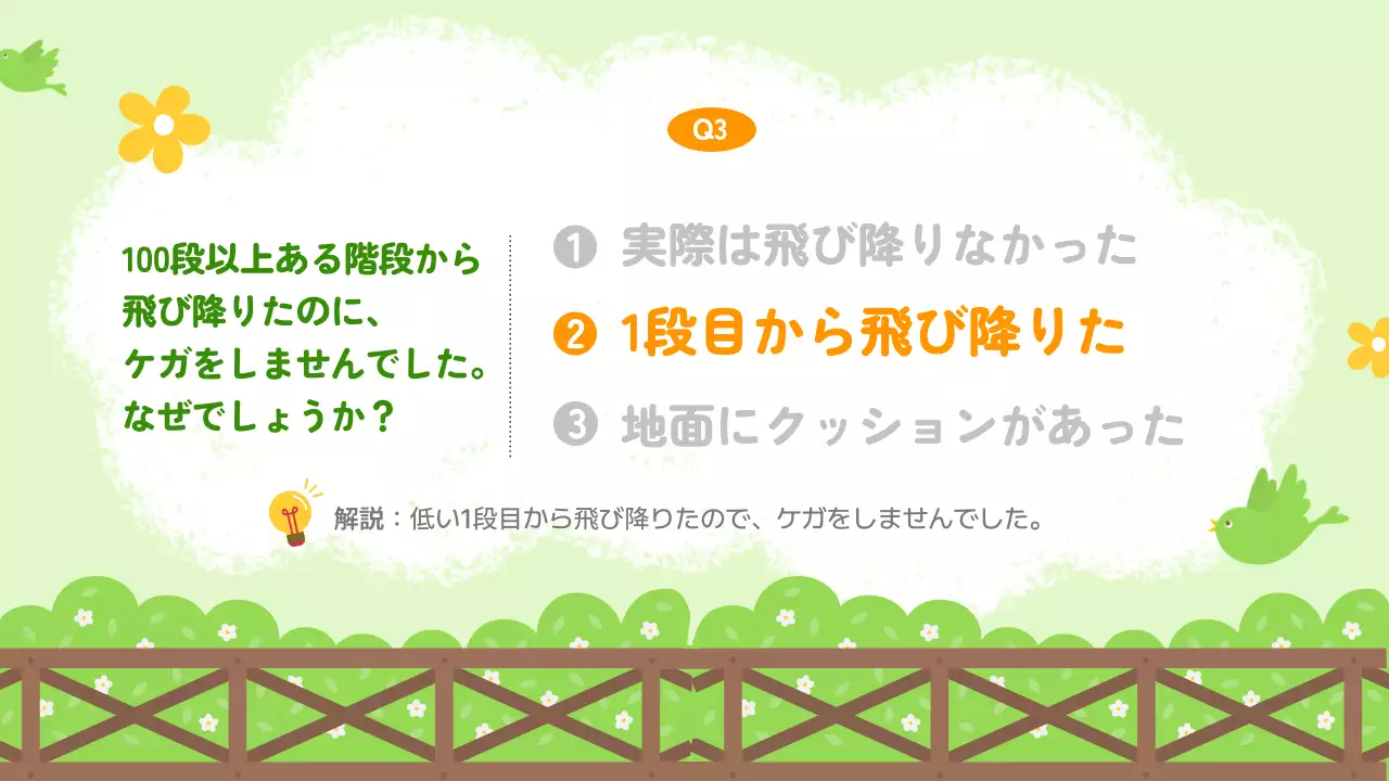 緑 かわいい クイズ ポスター