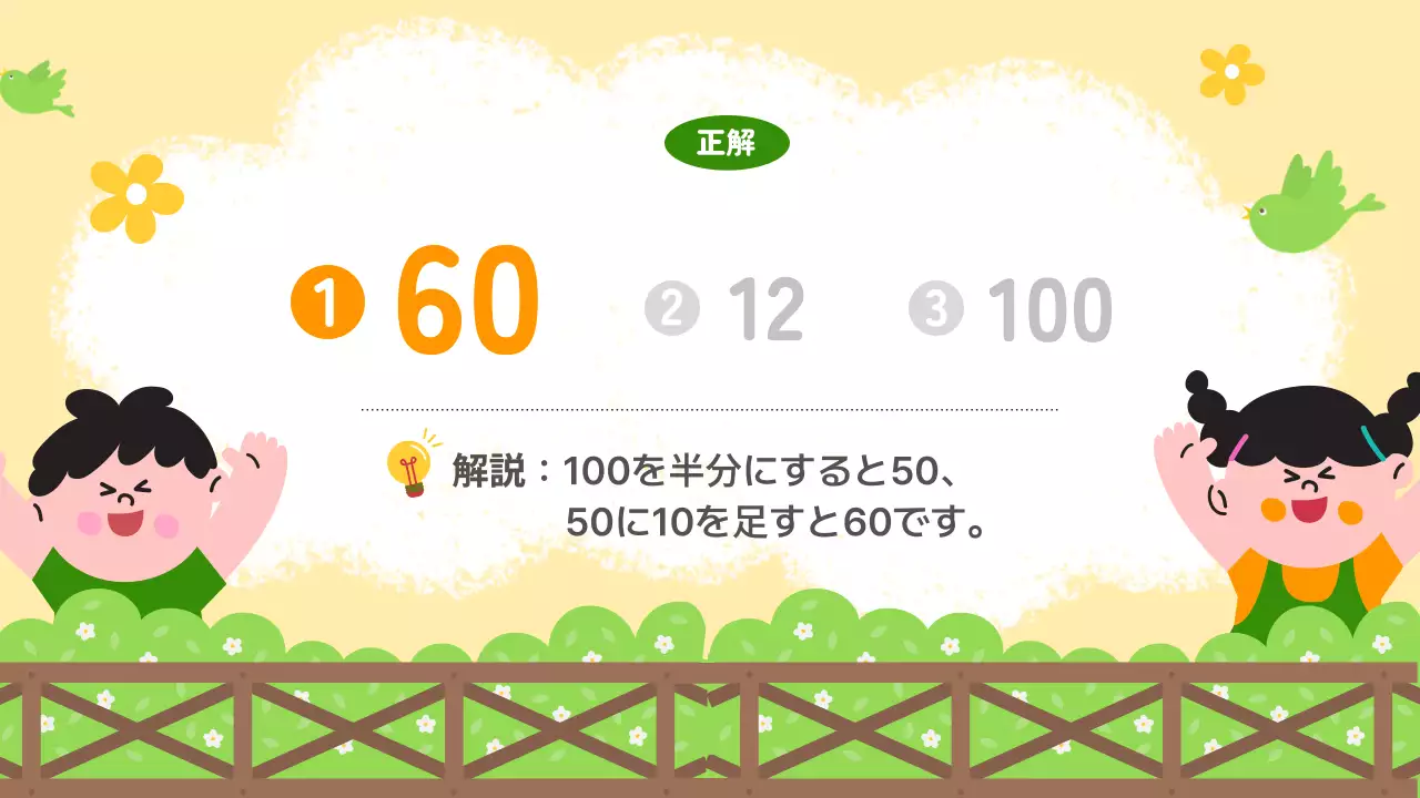 緑 かわいい クイズ ポスター