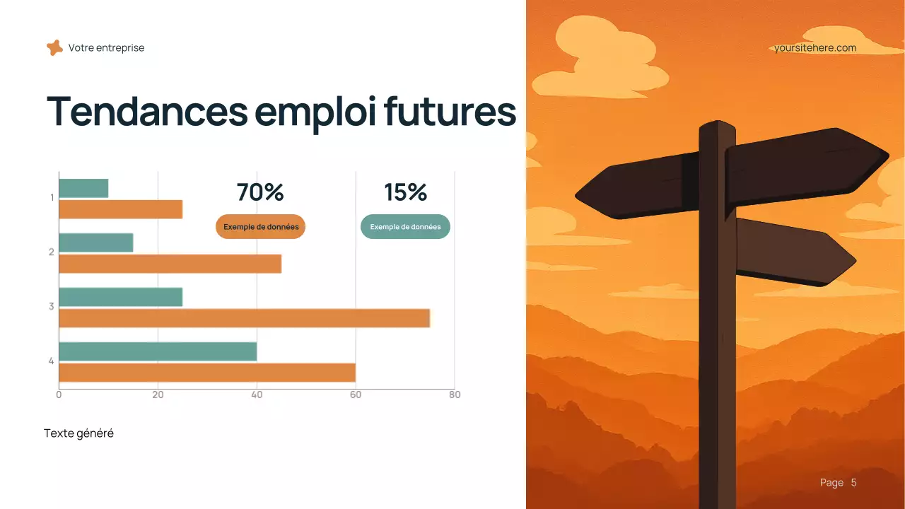 Présentation de carrière moderne bleue