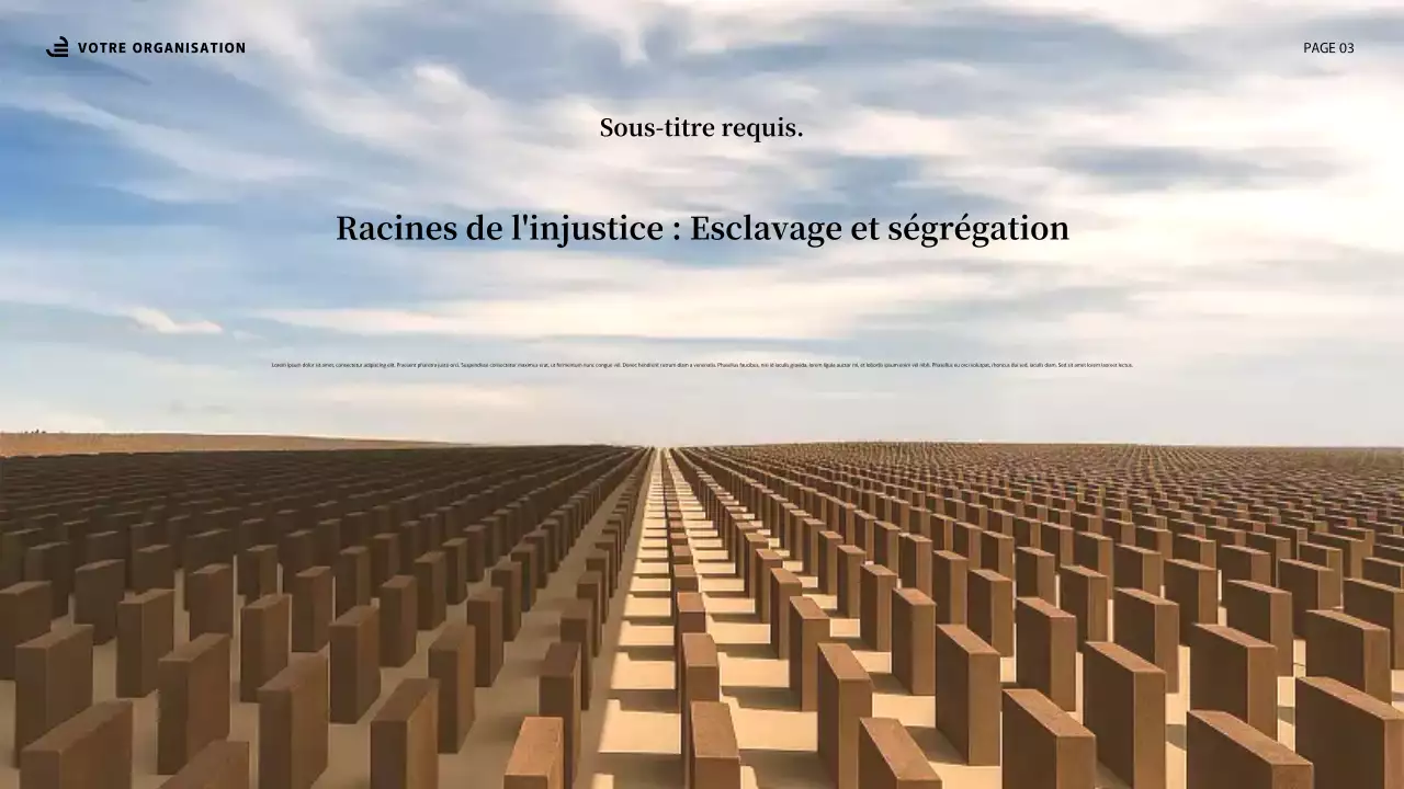 Présentation abstraite beige sur l'égalité