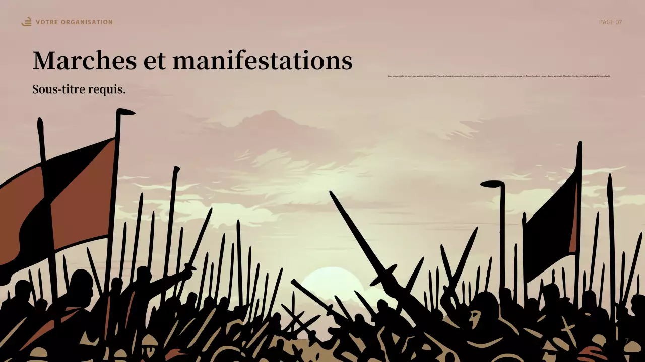 Présentation abstraite beige sur l'égalité