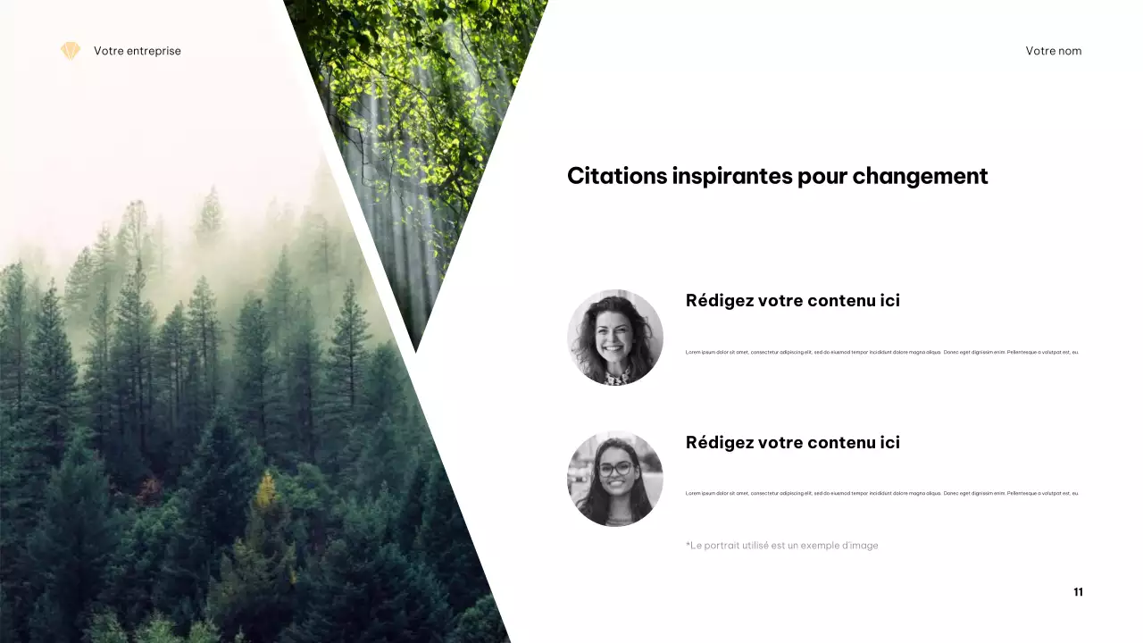 Présentation minimaliste orange sur le climat