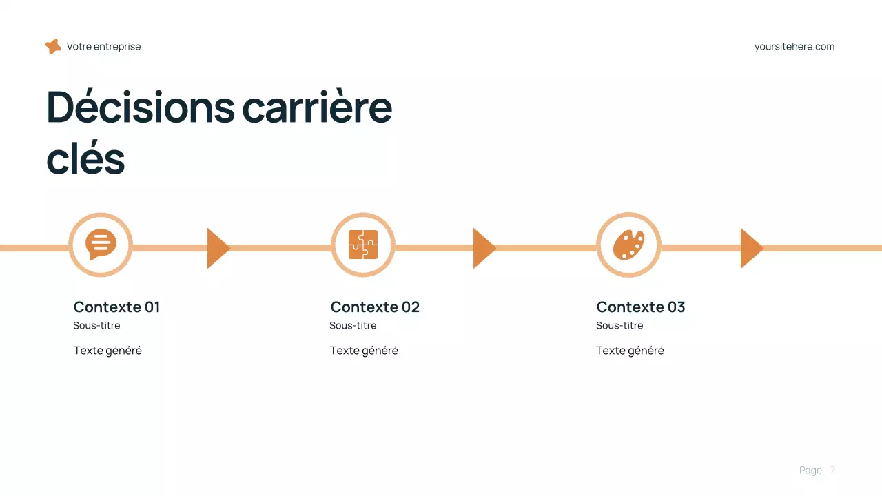Présentation de carrière moderne bleue