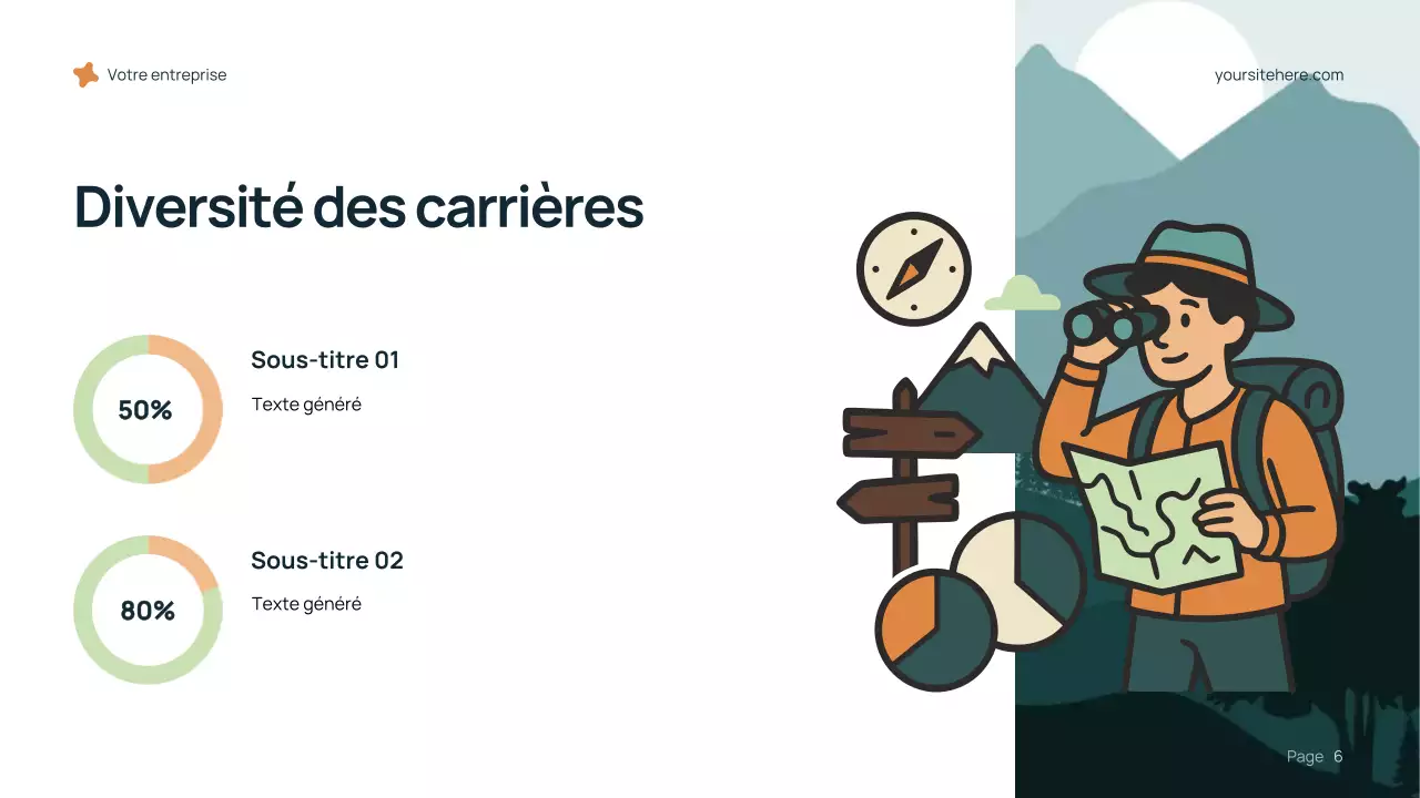 Présentation de carrière moderne bleue