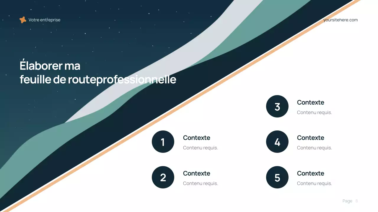 Présentation de carrière moderne bleue