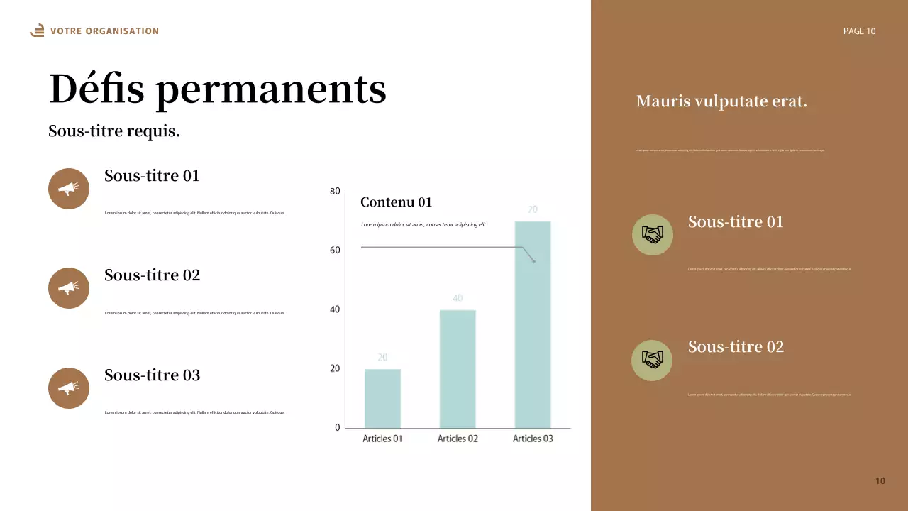 Présentation abstraite beige sur l'égalité