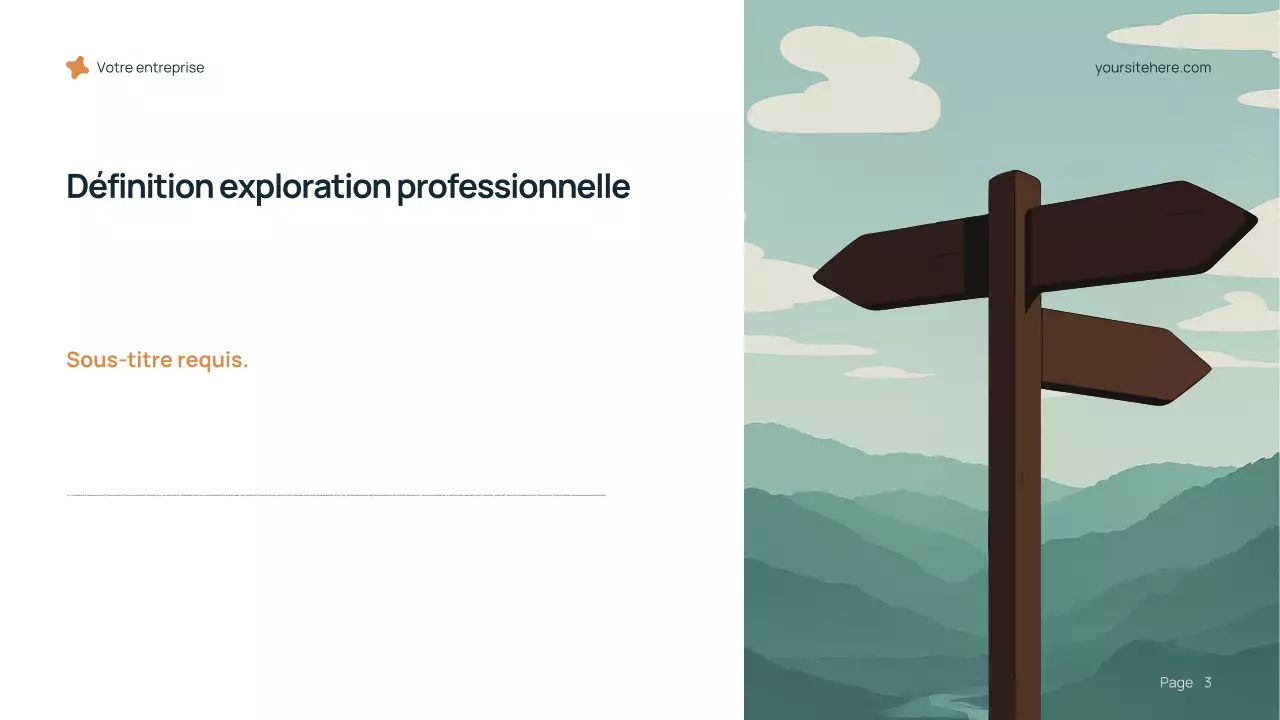 Présentation de carrière moderne bleue