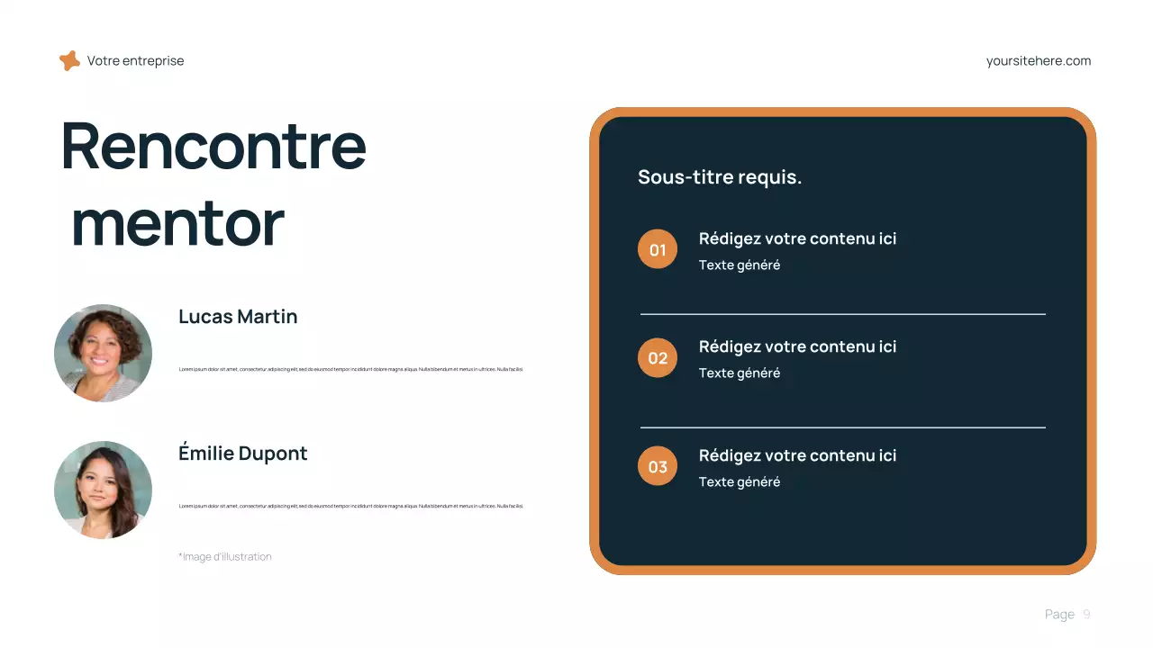Présentation de carrière moderne bleue