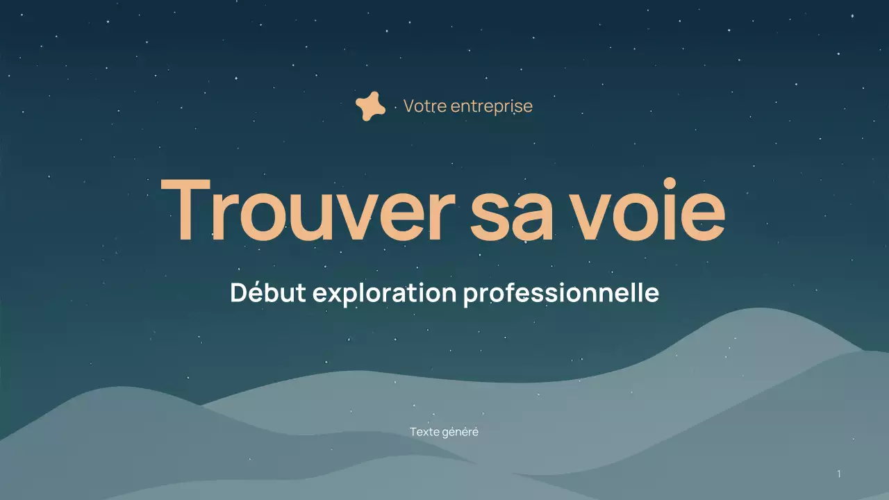 Présentation de carrière moderne bleue