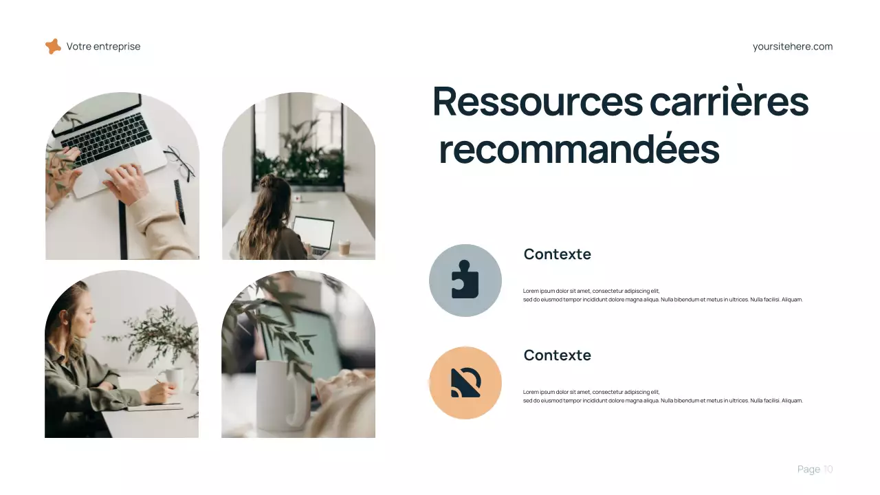 Présentation de carrière moderne bleue