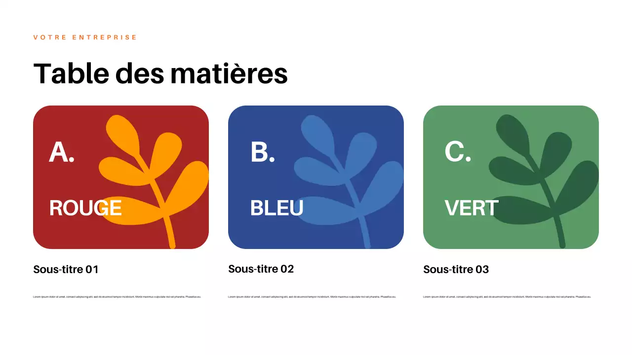 Présentation de la nature esthétique rouge