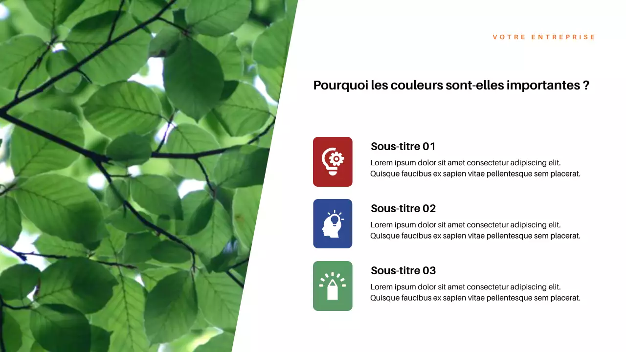 Présentation de la nature esthétique rouge