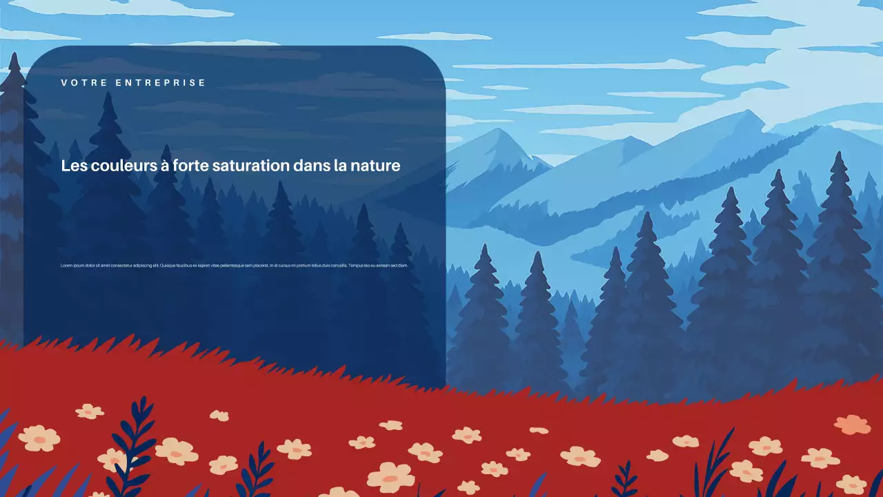 Présentation de la nature esthétique rouge