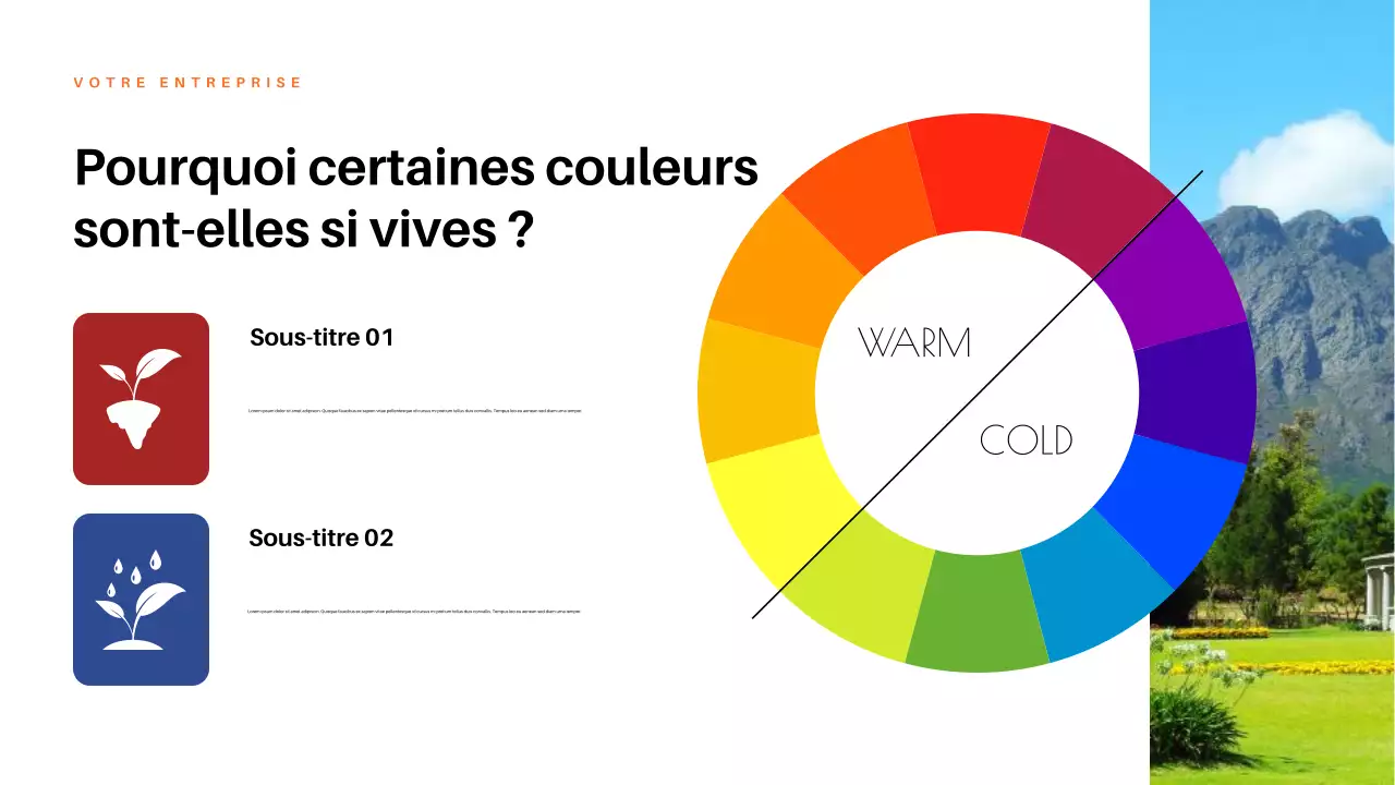 Présentation de la nature esthétique rouge