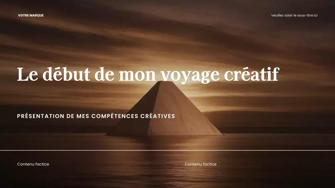 Présentation créative moderne marron