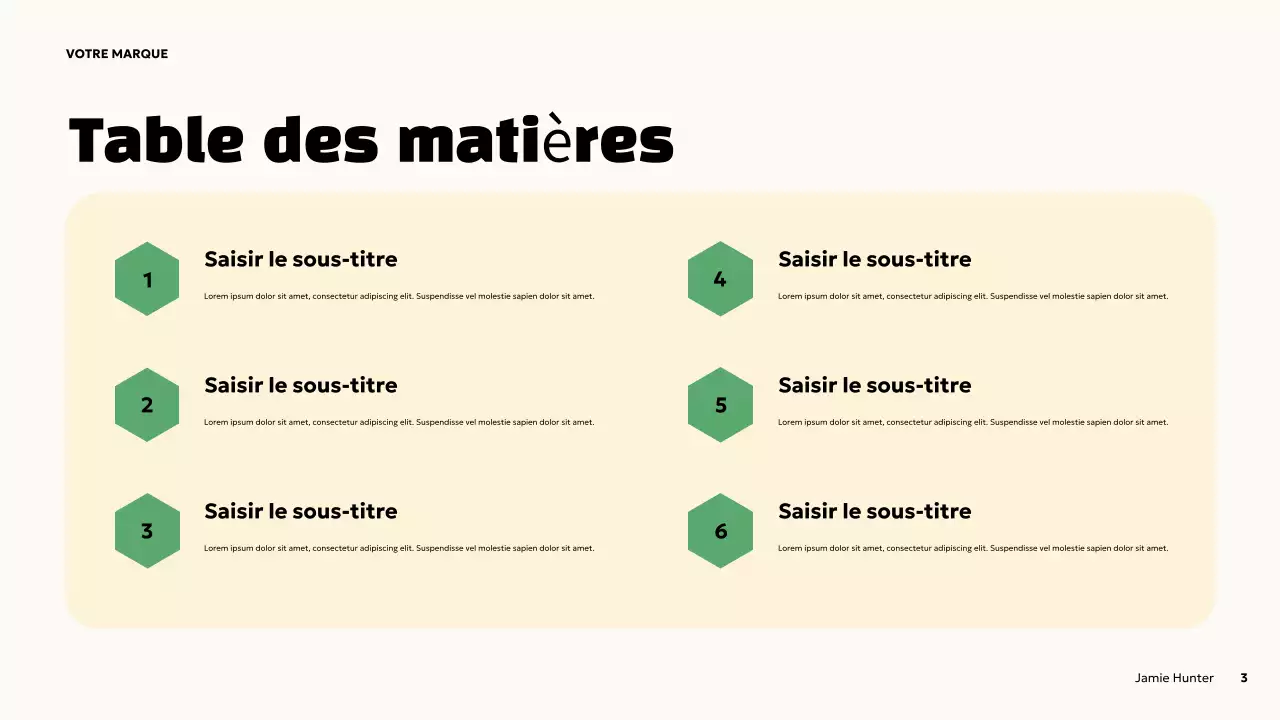Présentation sur la santé mentale en orange et en gras