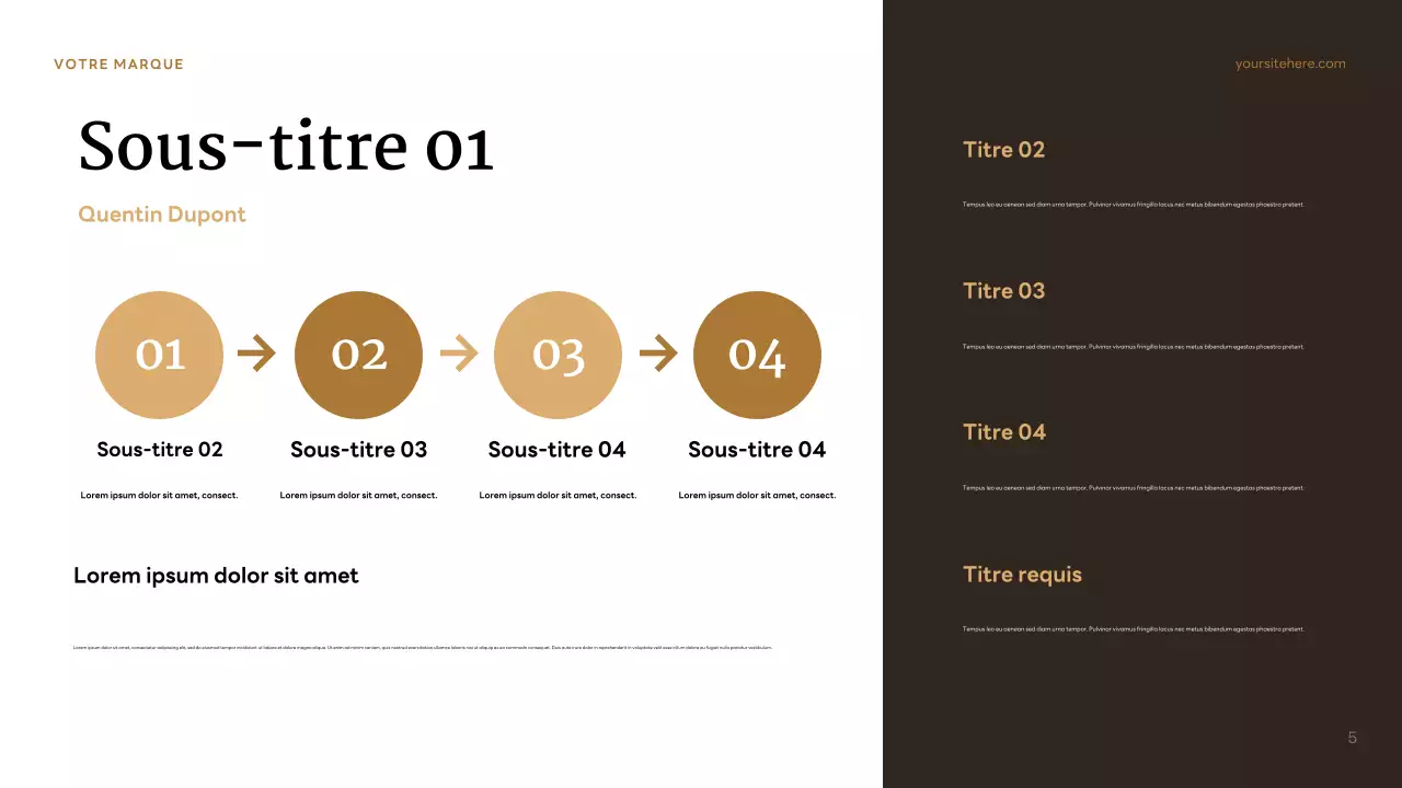 Présentation du personnage classique brun