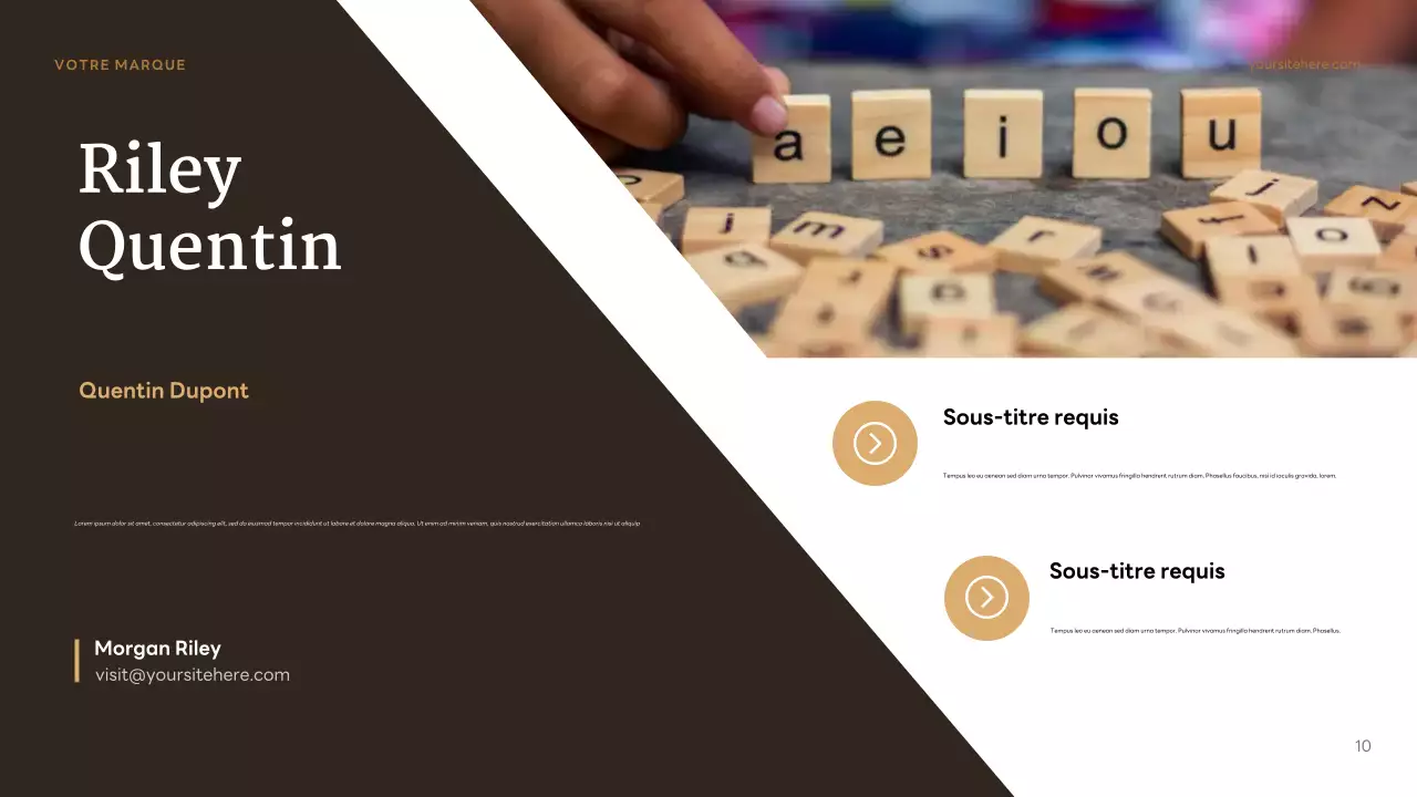 Présentation du personnage classique brun