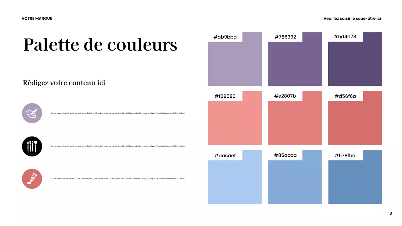 Présentation créative moderne marron