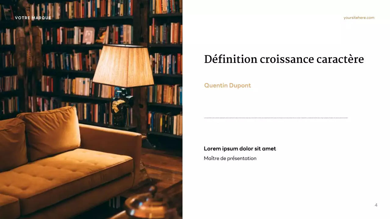 Présentation du personnage classique brun