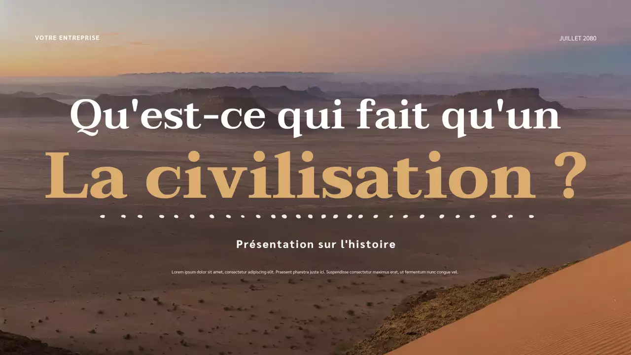 Présentation de la civilisation classique beige