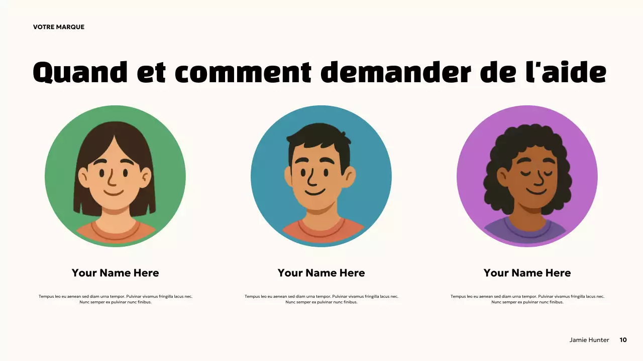 Présentation sur la santé mentale en orange et en gras