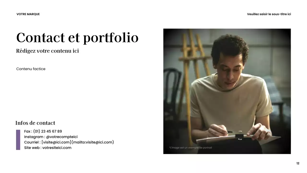 Présentation créative moderne marron