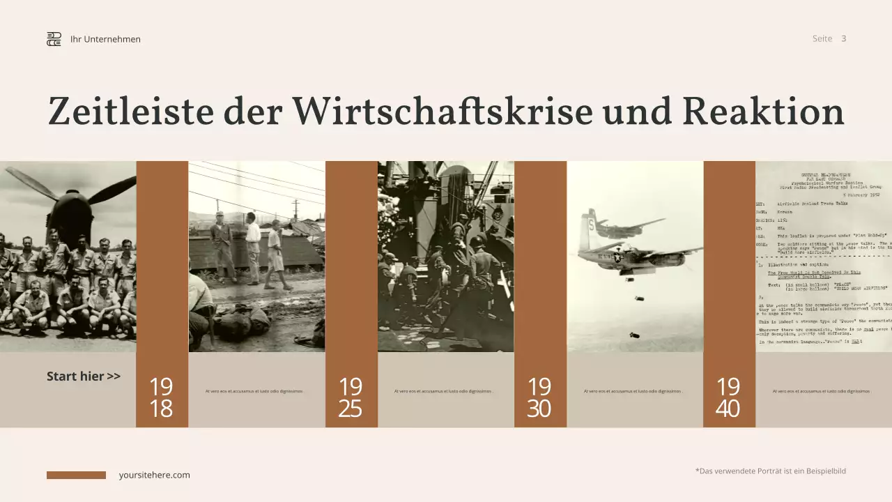 Braune Vintage-Geschichte Präsentation