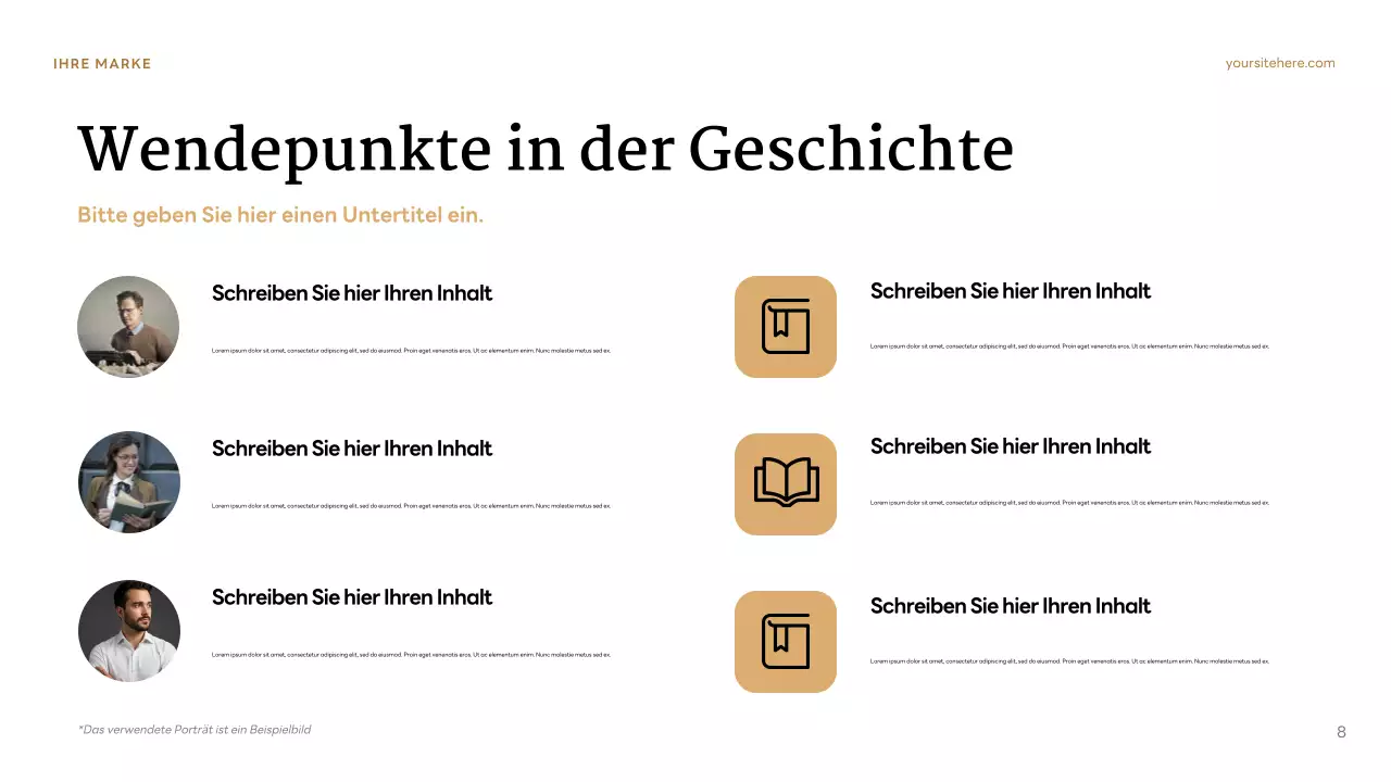 Brauner klassischer Charakter Präsentation