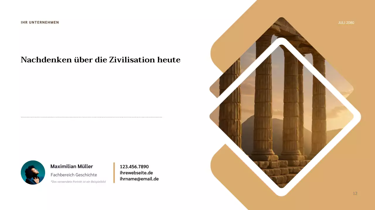 Beige Classic Civilization Präsentation