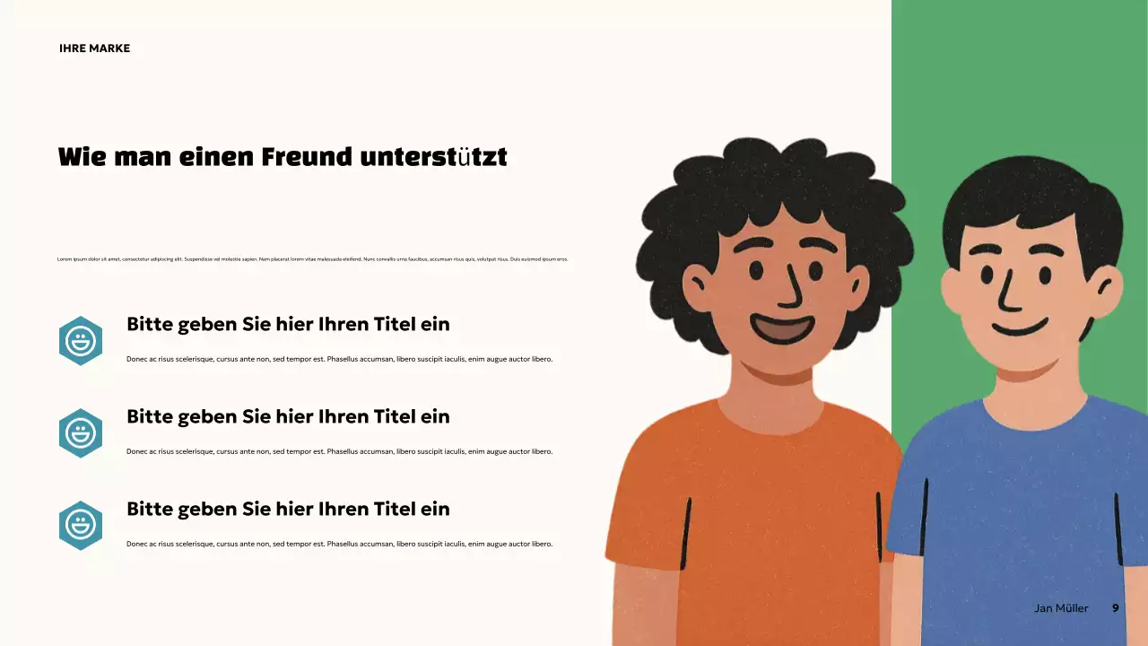 Orange Bold Präsentation zur psychischen Gesundheit