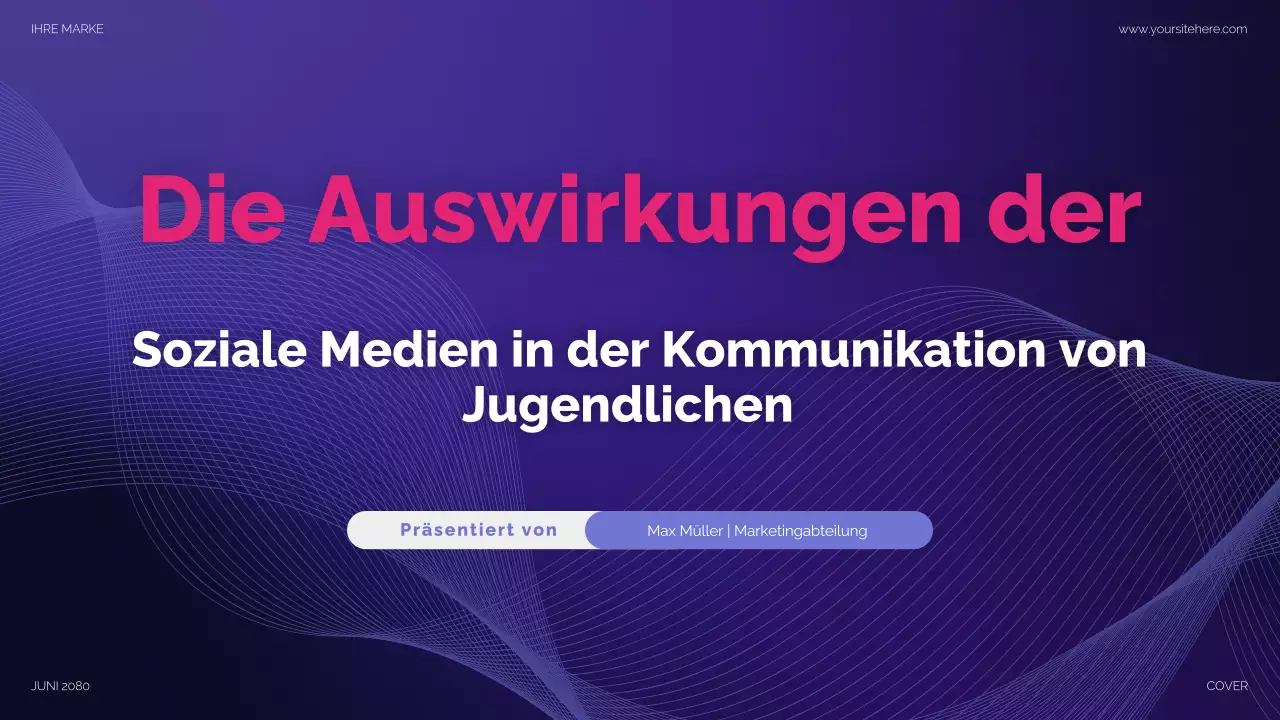 Lila Moderne Social Media Präsentation