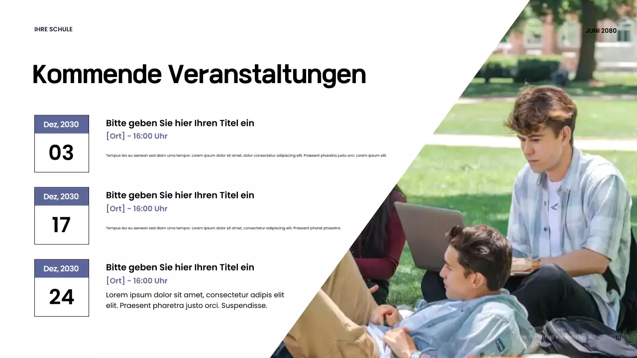 Orange Modern School Präsentation