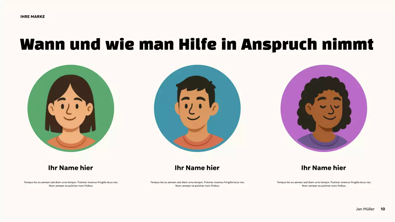 Orange Bold Präsentation zur psychischen Gesundheit