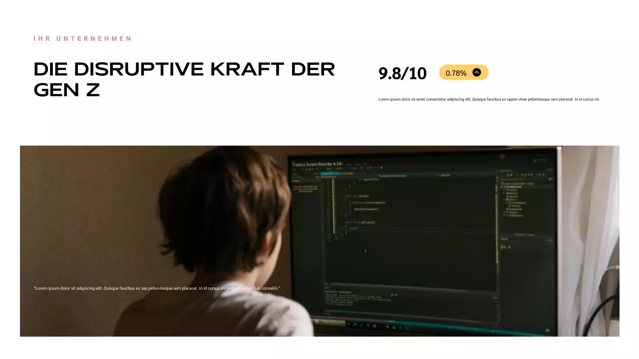 Blauer moderner Einfluss Präsentation