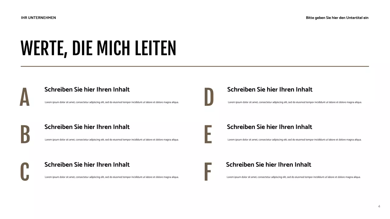 Braune moderne Identität Präsentation