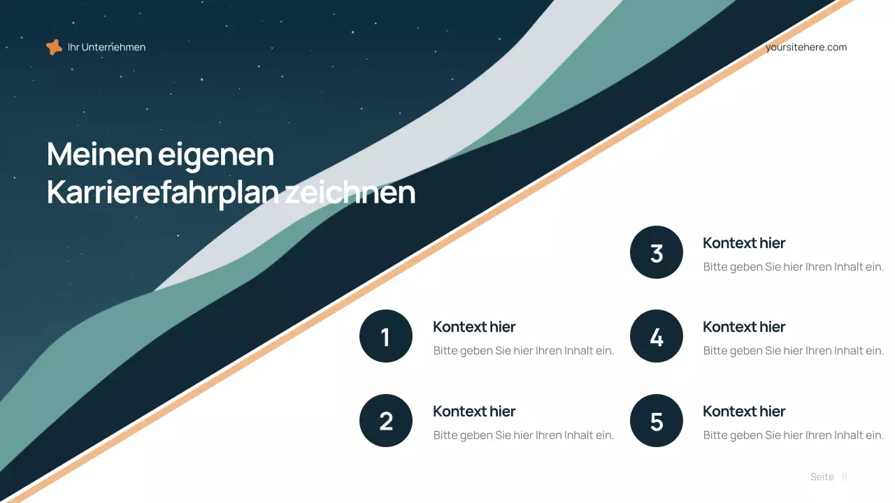 Blaue moderne Karrierepräsentation