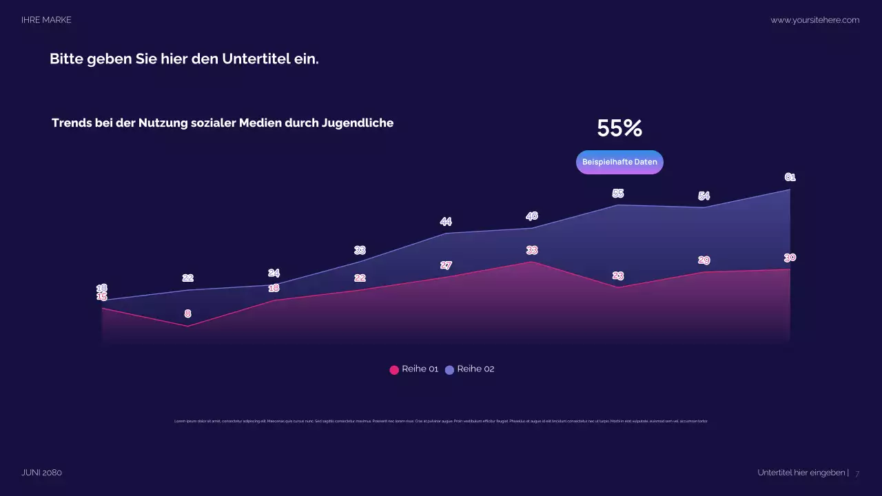 Lila Moderne Social Media Präsentation