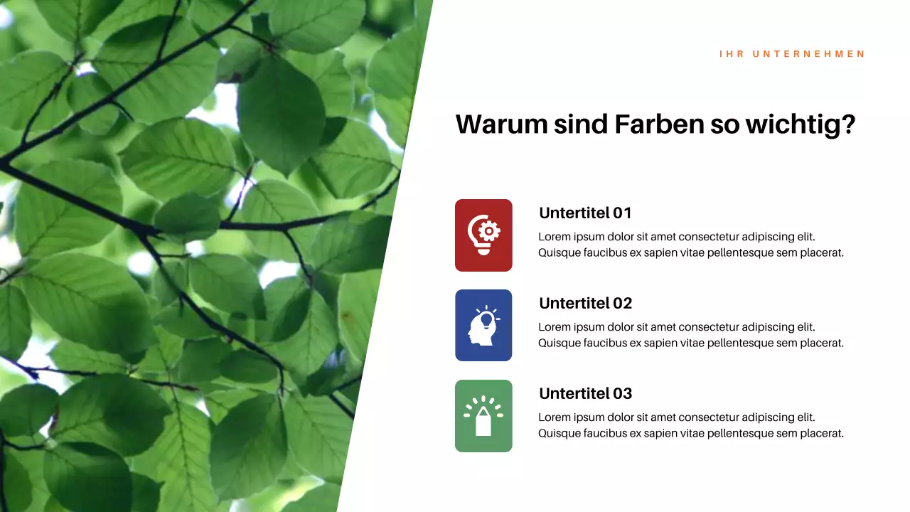 Rote ästhetische Natur Präsentation